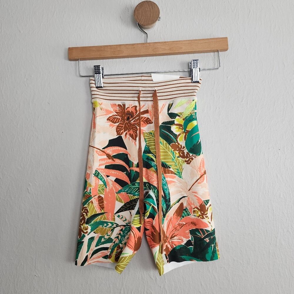 Aerie OFFLINE Goals Ribbed Drawcord Bike Shorts Peach Apricot Orange NWT Small - Picture 5 of 11